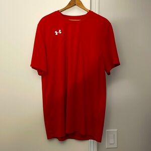 Under Armour men’s Large, red workout shirt